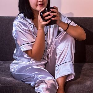 Women silky satin pajamas